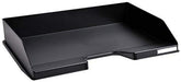 Exacompta - Ref 11714D - ECOBlack Landscape Letter Trays Combo - 255 x 365 x 65mm in Size, Suitable for A4 Documents, Stackable, Holds Approx. 500 Sheets - Black (Pack of 4)